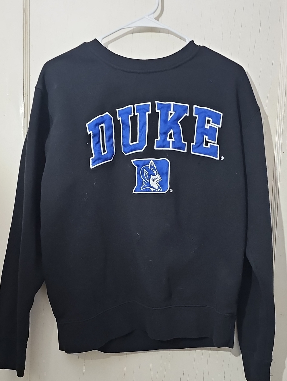 Duke Blue Devils Black Crewneck Sweatshirt